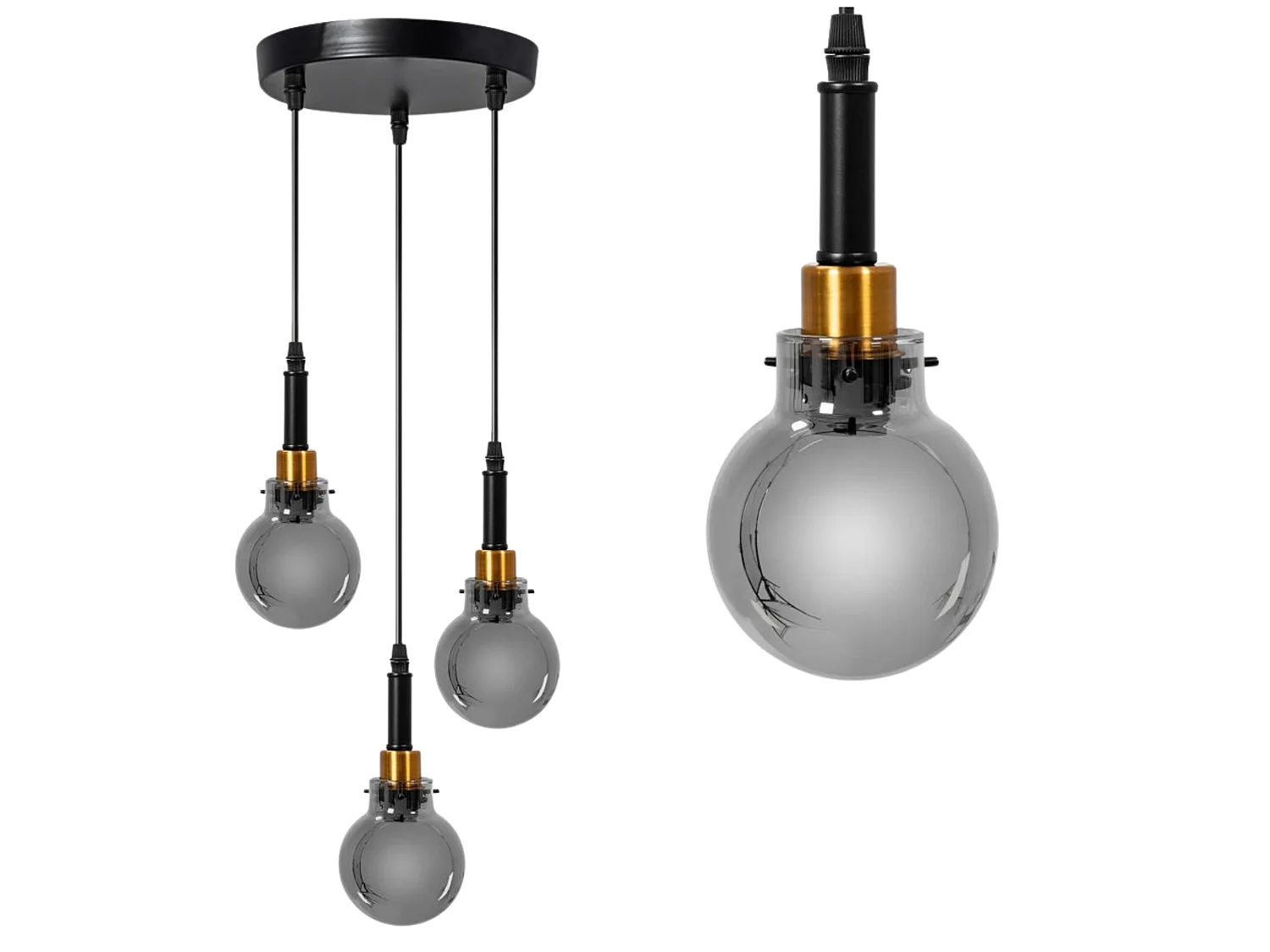 Toolight pendant ceiling lamp APP1125-3CP Black Gold