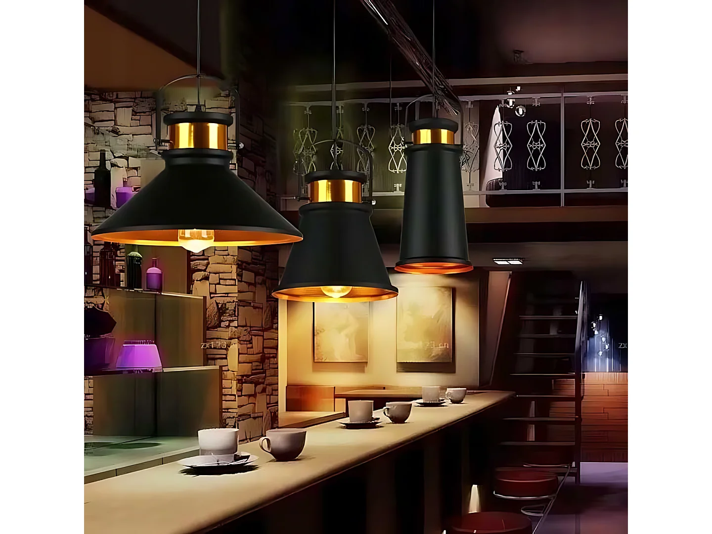 Lampe Suspendue Toolight App173-1Cp Asti A Black