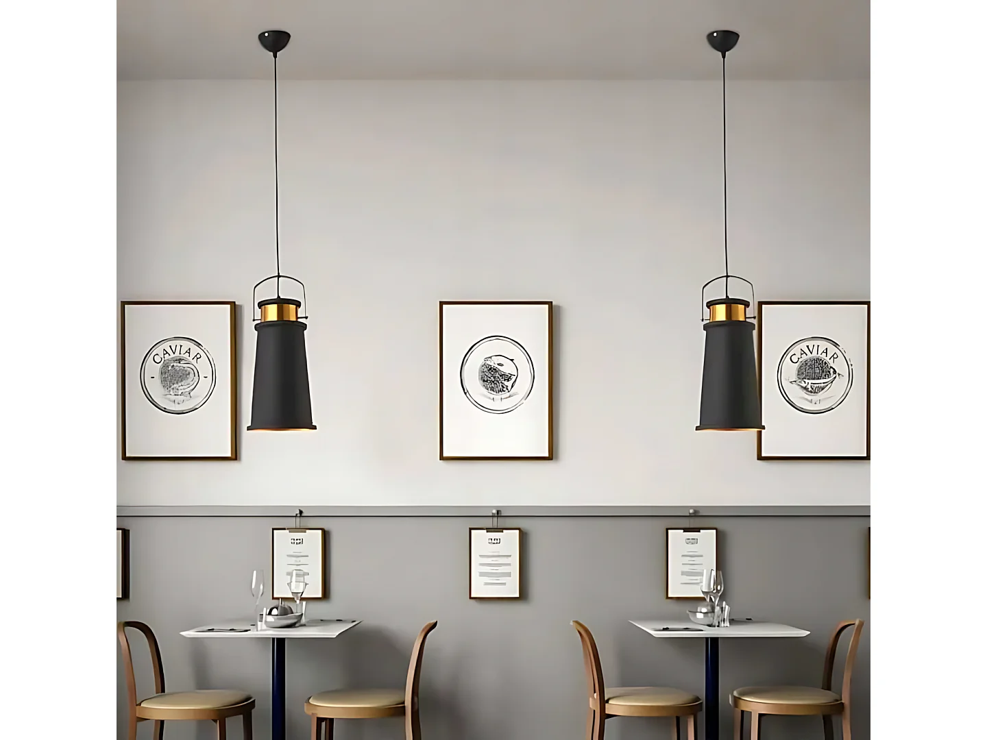 Lampe Suspendue Toolight App173-1Cp Asti A Black