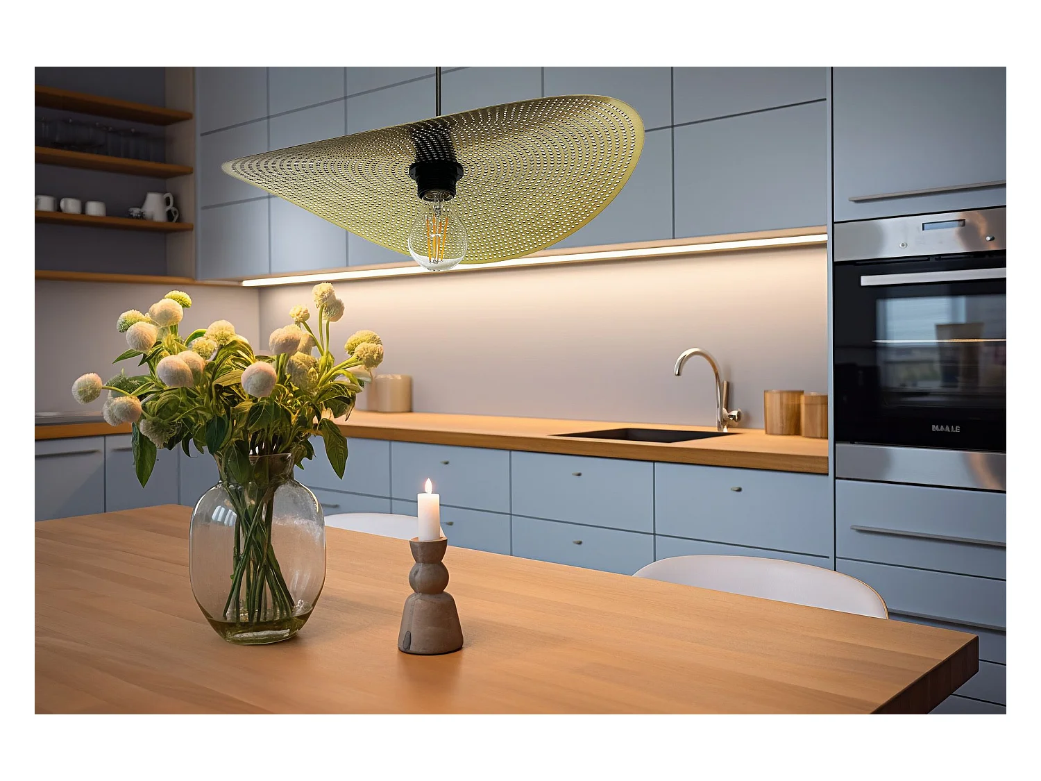 Lampe Suspendue Toolight App1470-1Cp Black Brush Gold