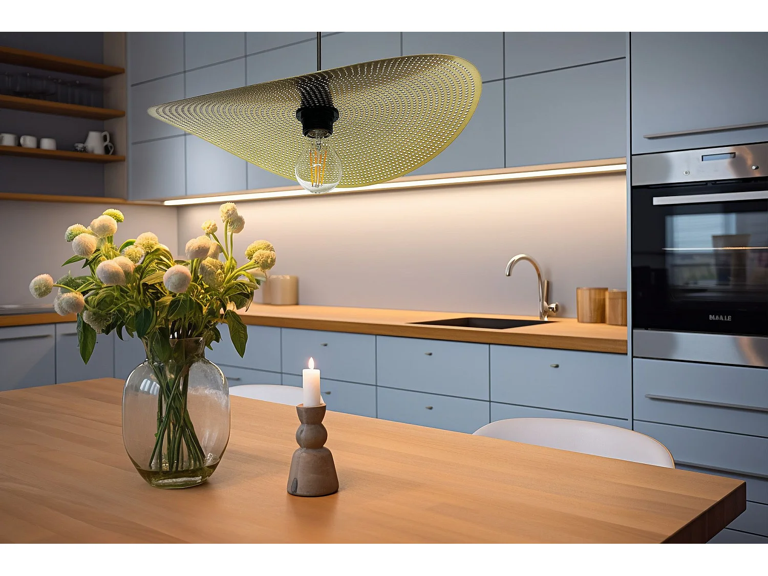 Lampe Suspendue Toolight App1470-1Cp Black Brush Gold