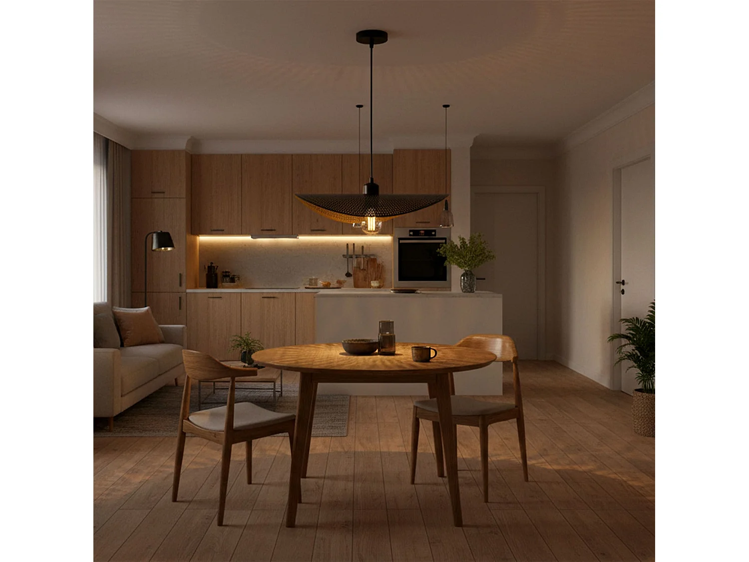 Lampe Suspendue Toolight App1470-1Cp Black Brush Gold
