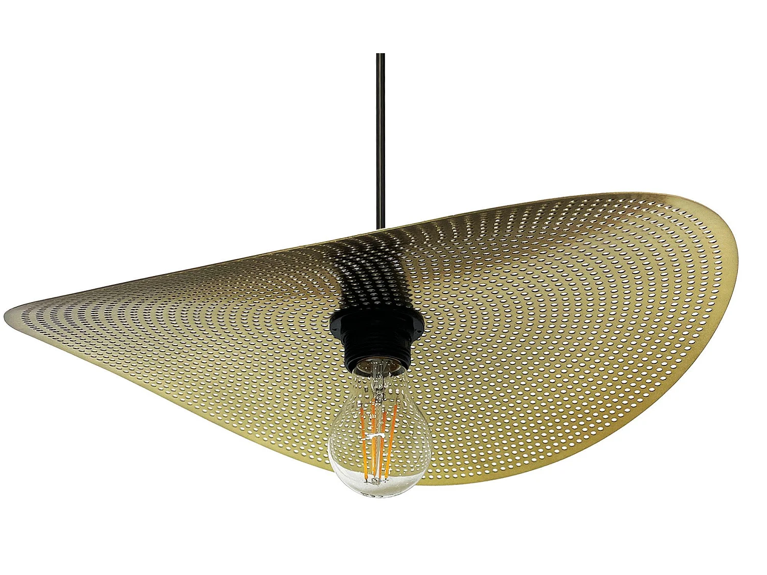 Lampe Suspendue Toolight App1470-1Cp Black Brush Gold