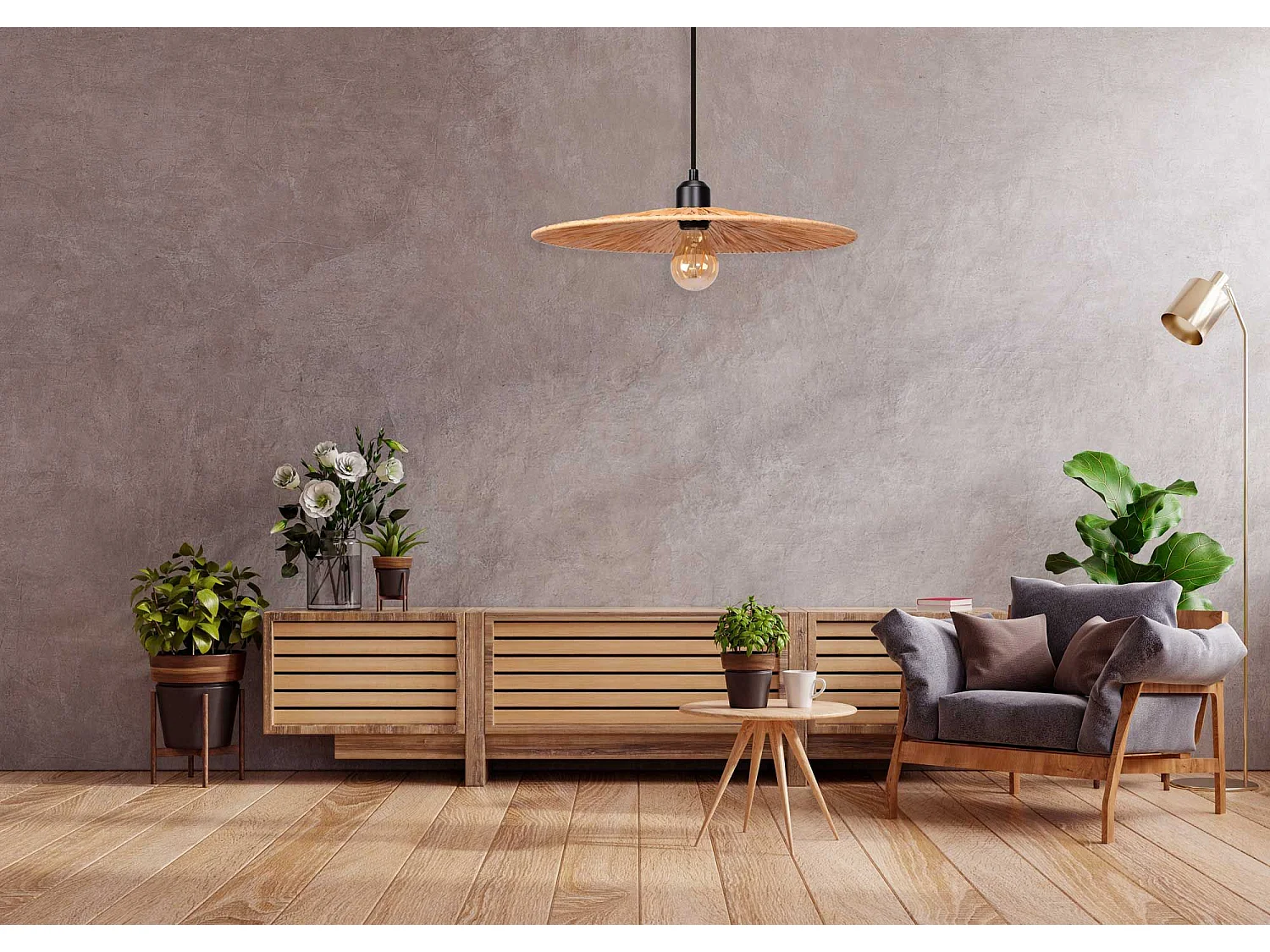 Toolight pendant ceiling lamp APP1311-1CP BOHO Brown