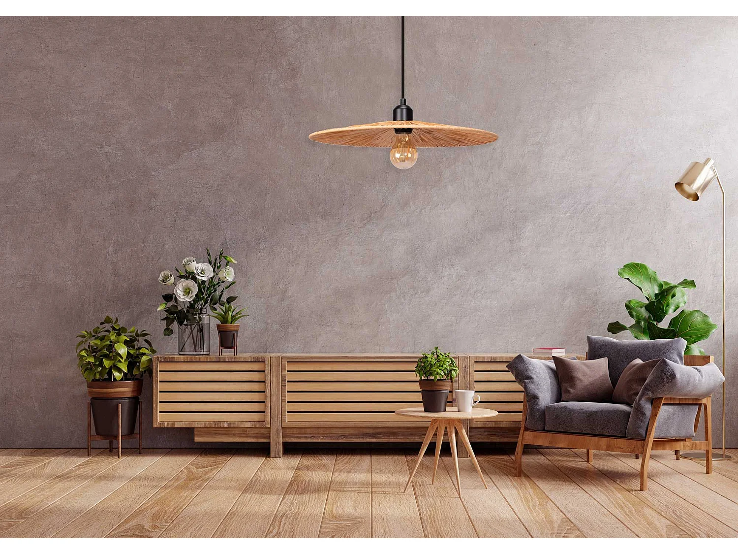 Toolight pendant ceiling lamp APP1311-1CP BOHO Brown
