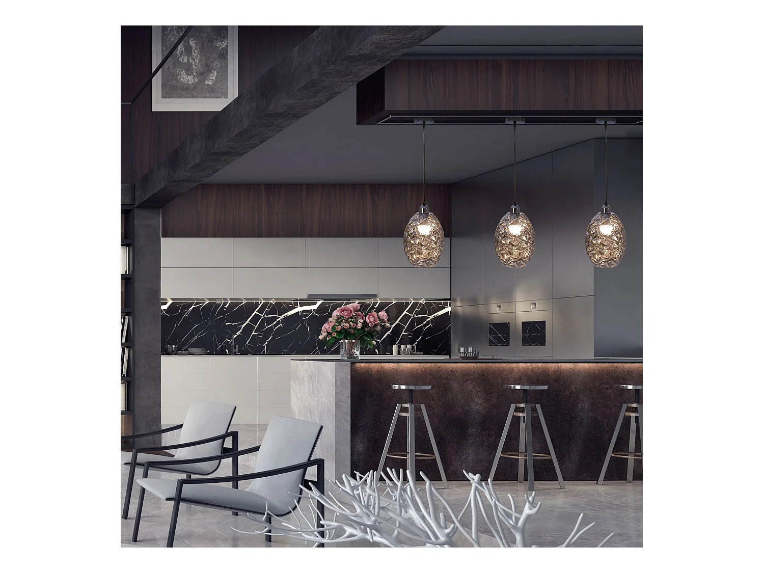 Lampe Suspendue Toolight App564-1Cp Chrome