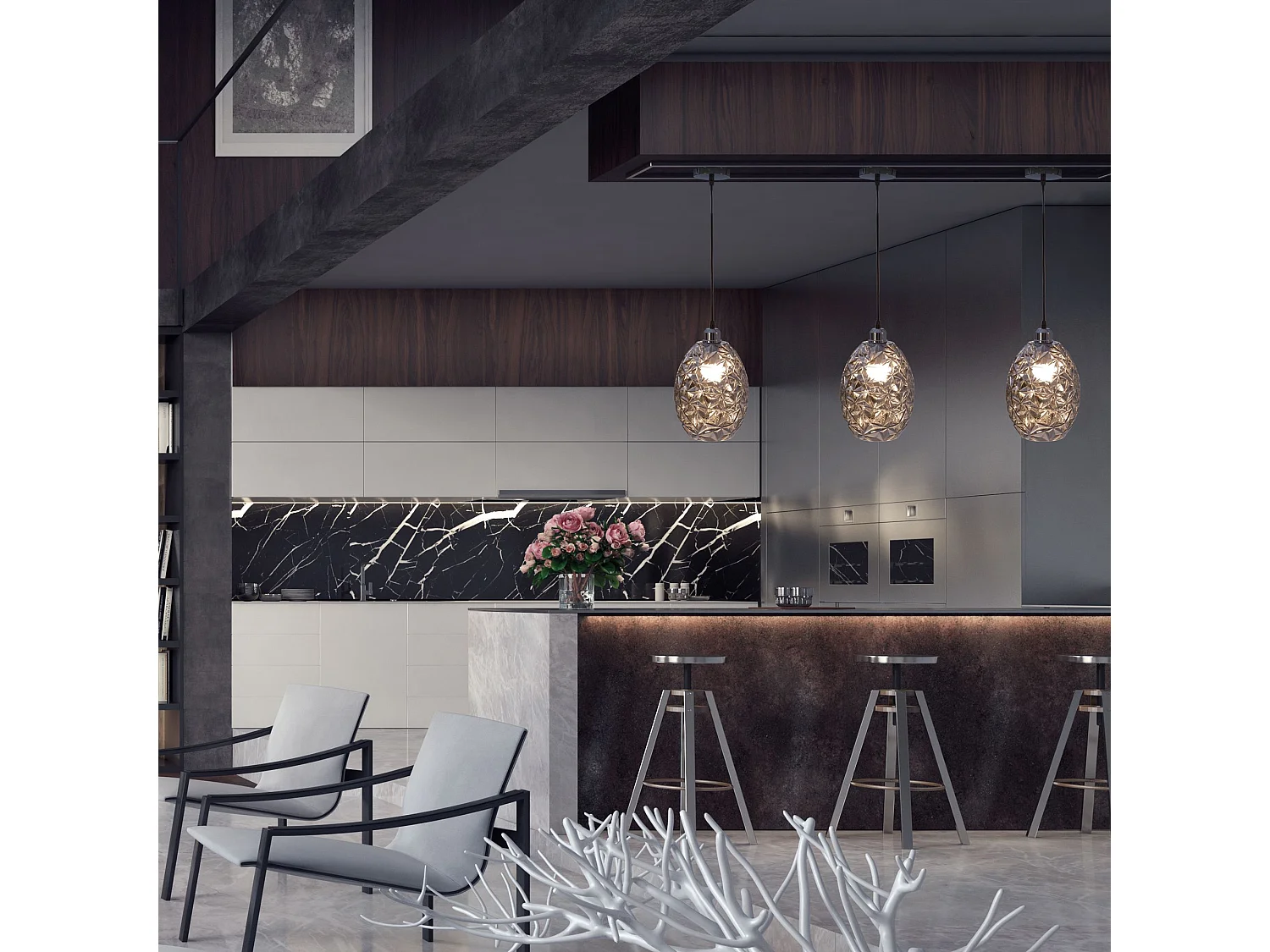 Lampe Suspendue Toolight App564-1Cp Chrome