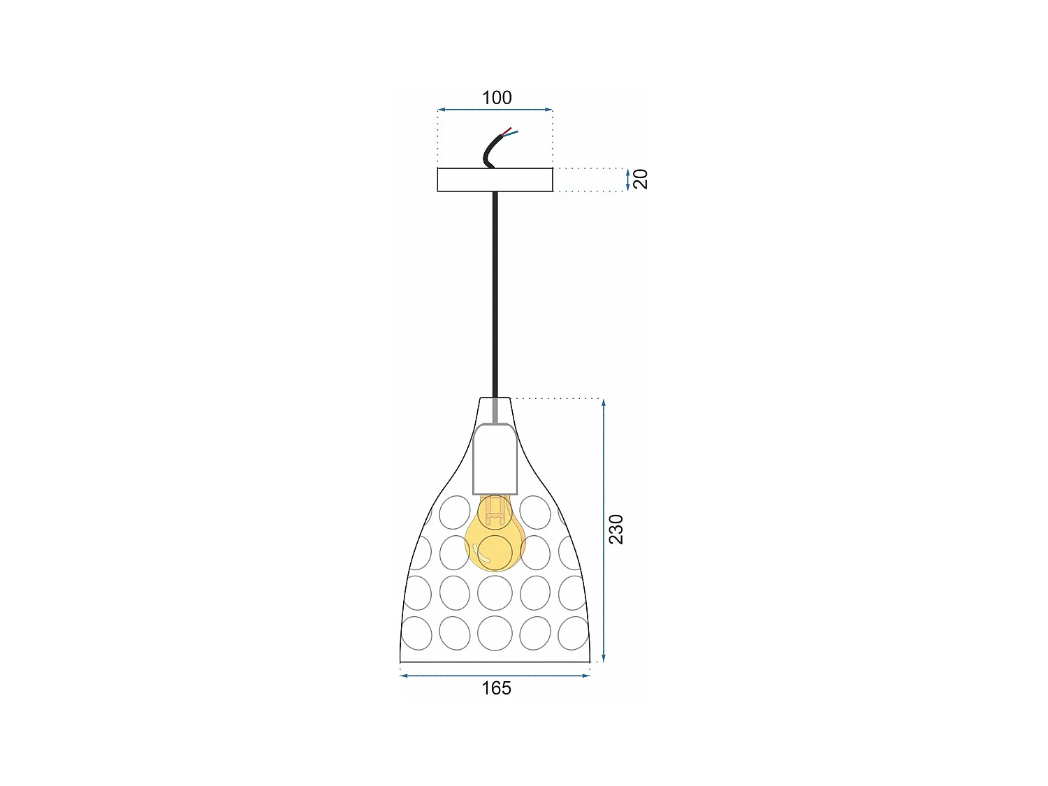 Lampe Suspendue Toolight App276-1Cp Rose Gold