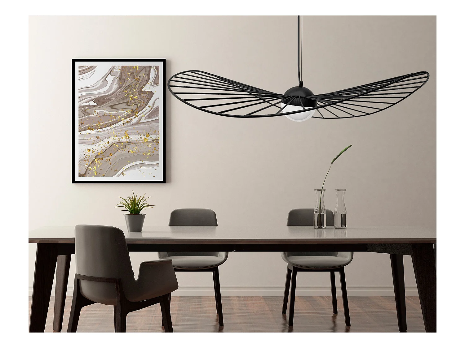 Lampe Suspendue Toolight Led App651-1Cp 60Cm Black