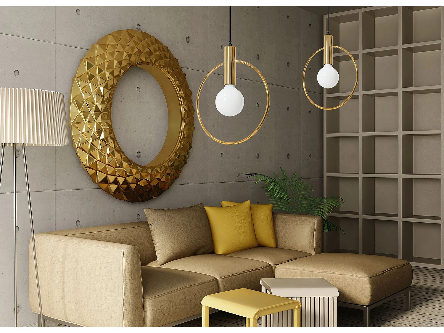 Lampe Suspendue Toolight App485-1Cp Gold