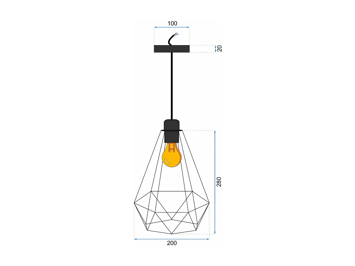 Lampe Suspendue Toolight 180986 Reno Black