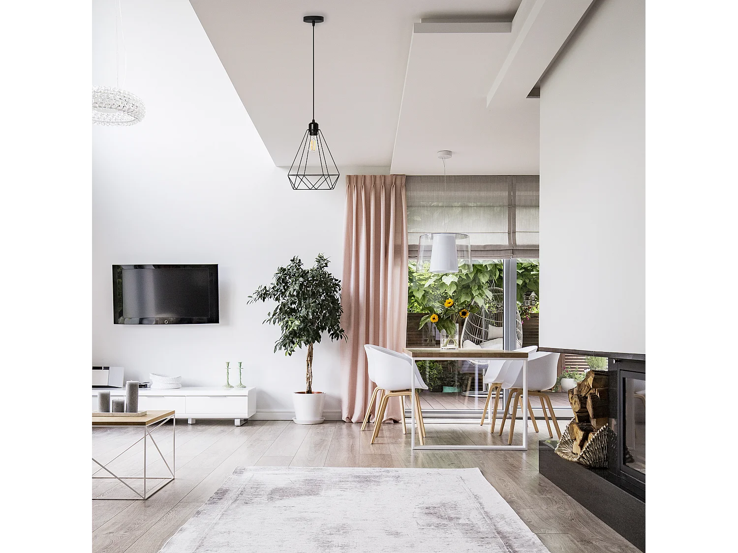 Lampe Suspendue Toolight 180986 Reno Black