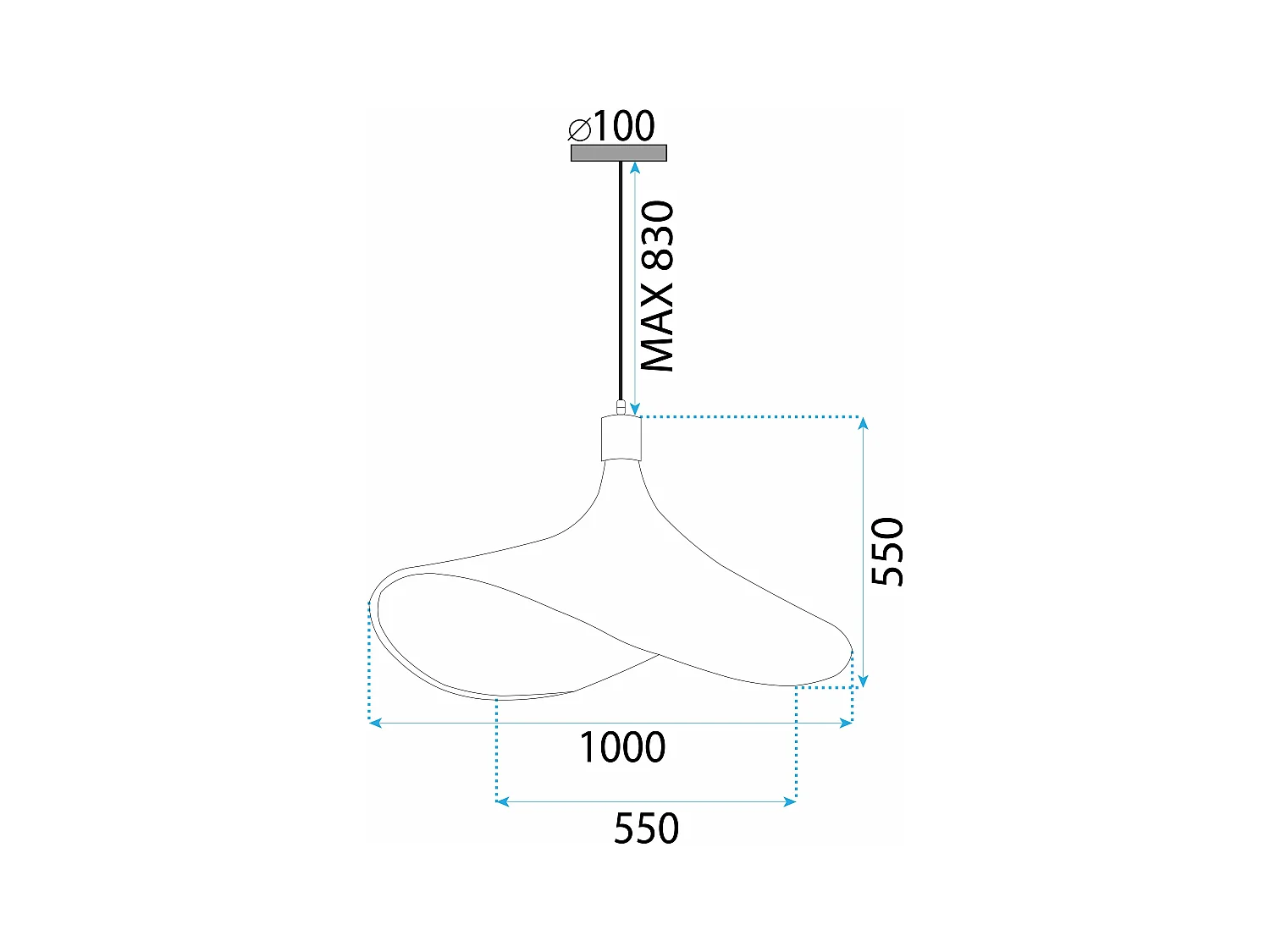 Lampe Suspendue Toolight App1640-1C Boho 100Cm Beige