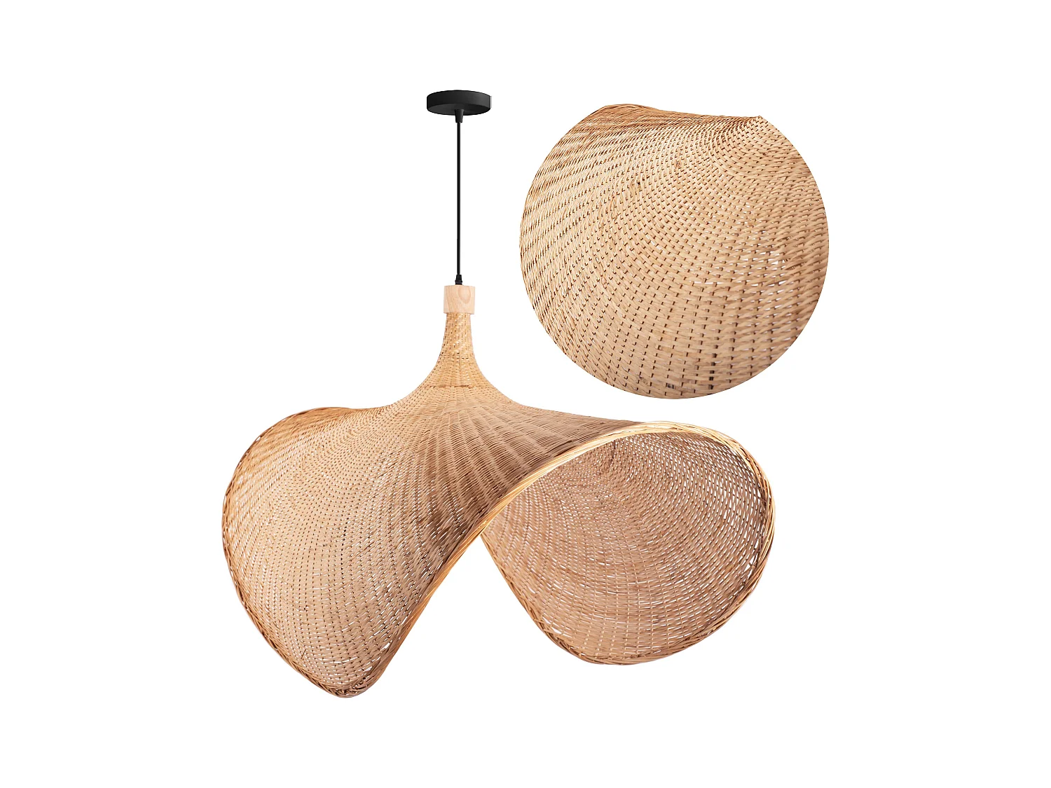 Candeeiro Suspenso Toolight App1640-1C Boho 100Cm Beige