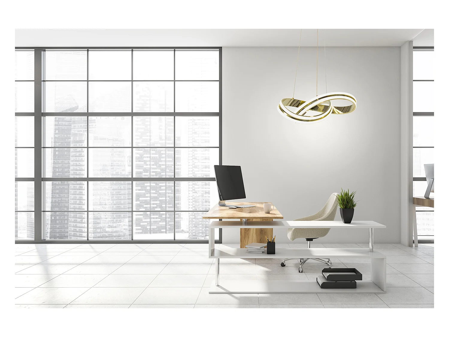 Hängelampe Toolight Led App818-Cp Ring Gold