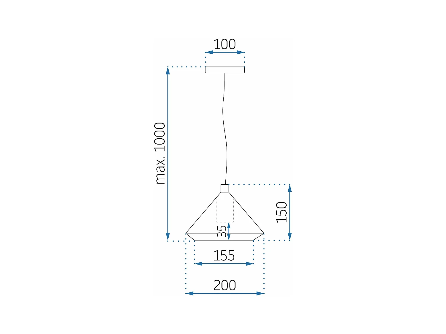 Lampe Suspendue Toolight App1004-1Cp White