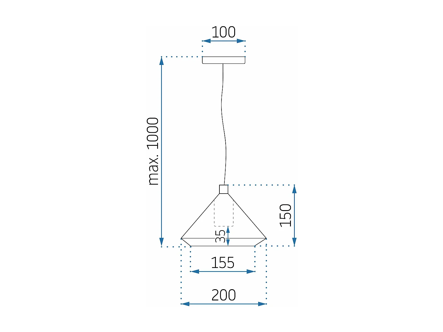 Lampe Suspendue Toolight App1004-1Cp White