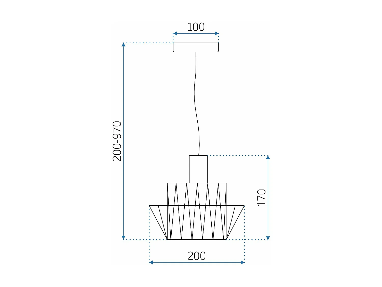 Lampe Suspendue Toolight App941-1Cp Set 36Cm Black