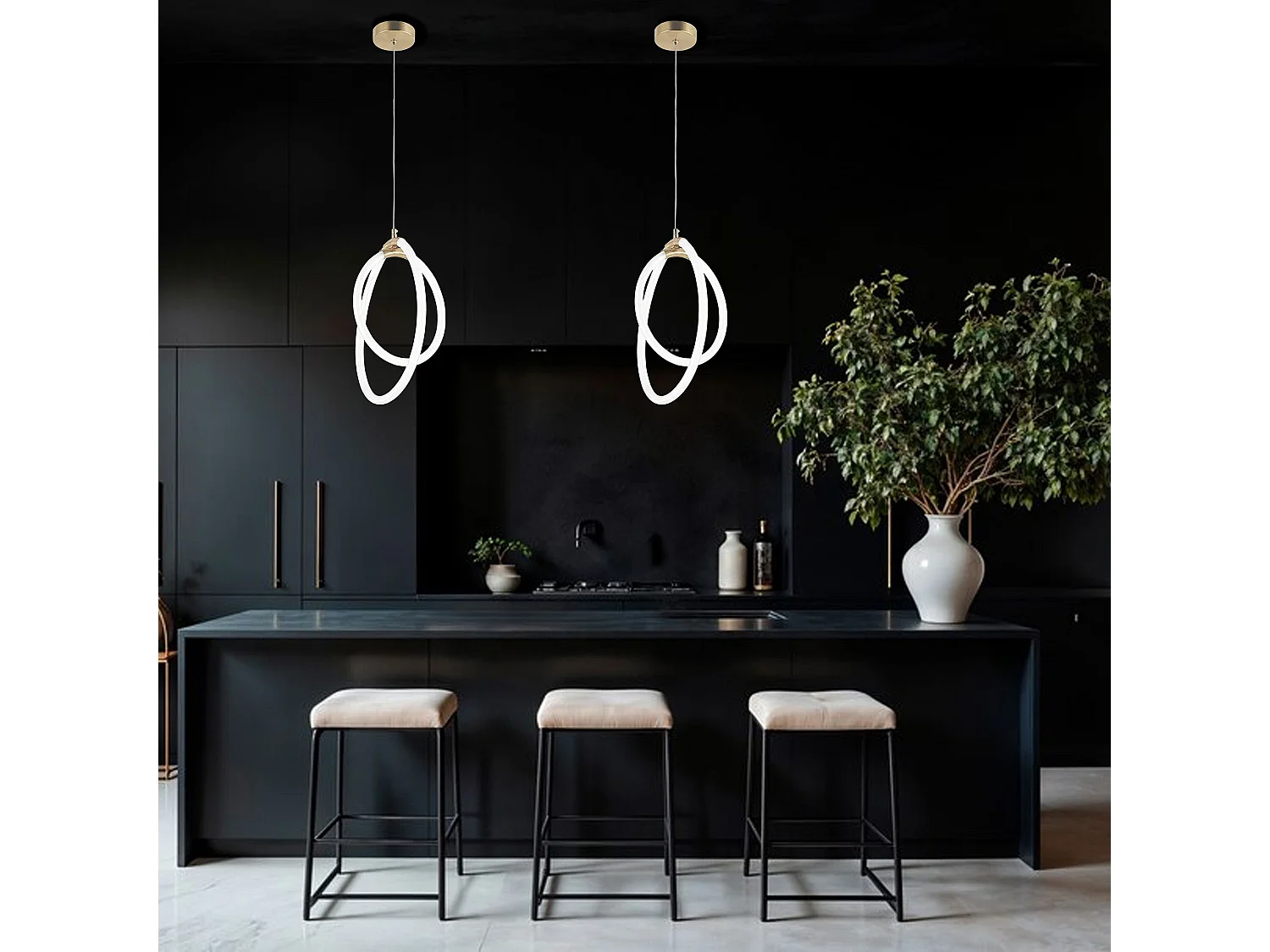 Lampe Suspendue Toolight Led G019-Cp Gold