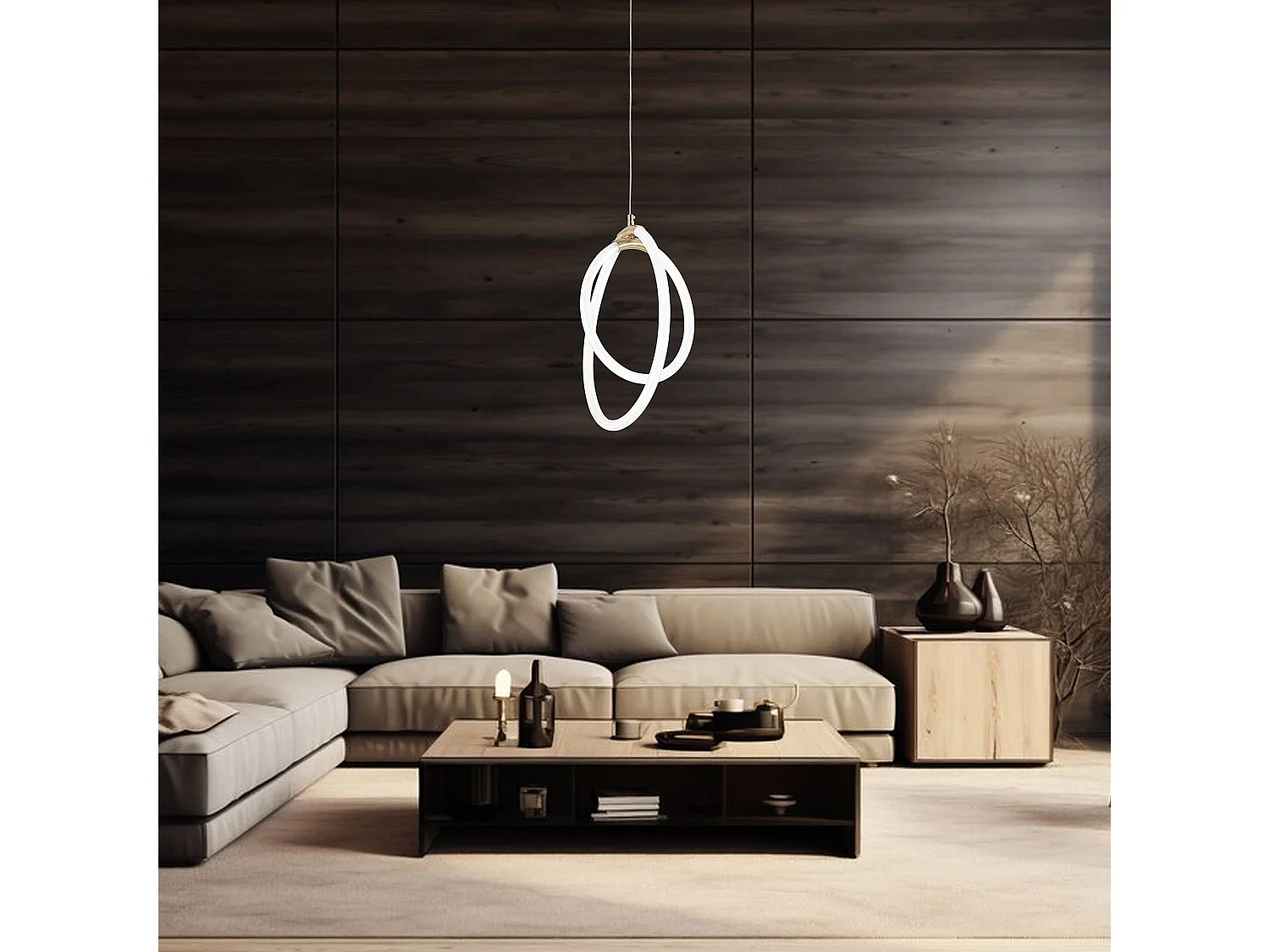Toolight LED G019-CP hængelampe guld 43X22X43CM