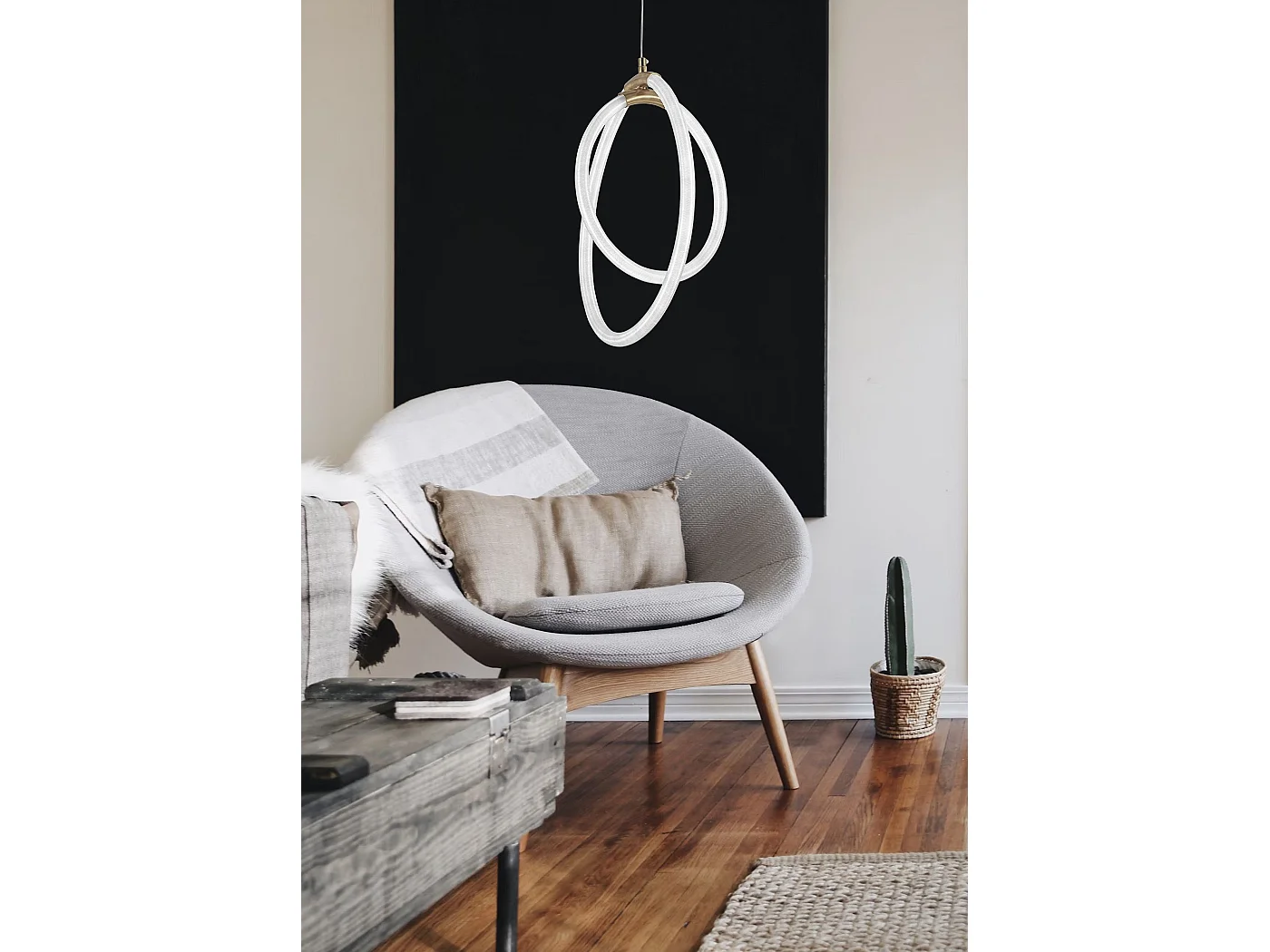 Toolight LED G019-CP hængelampe guld 43X22X43CM