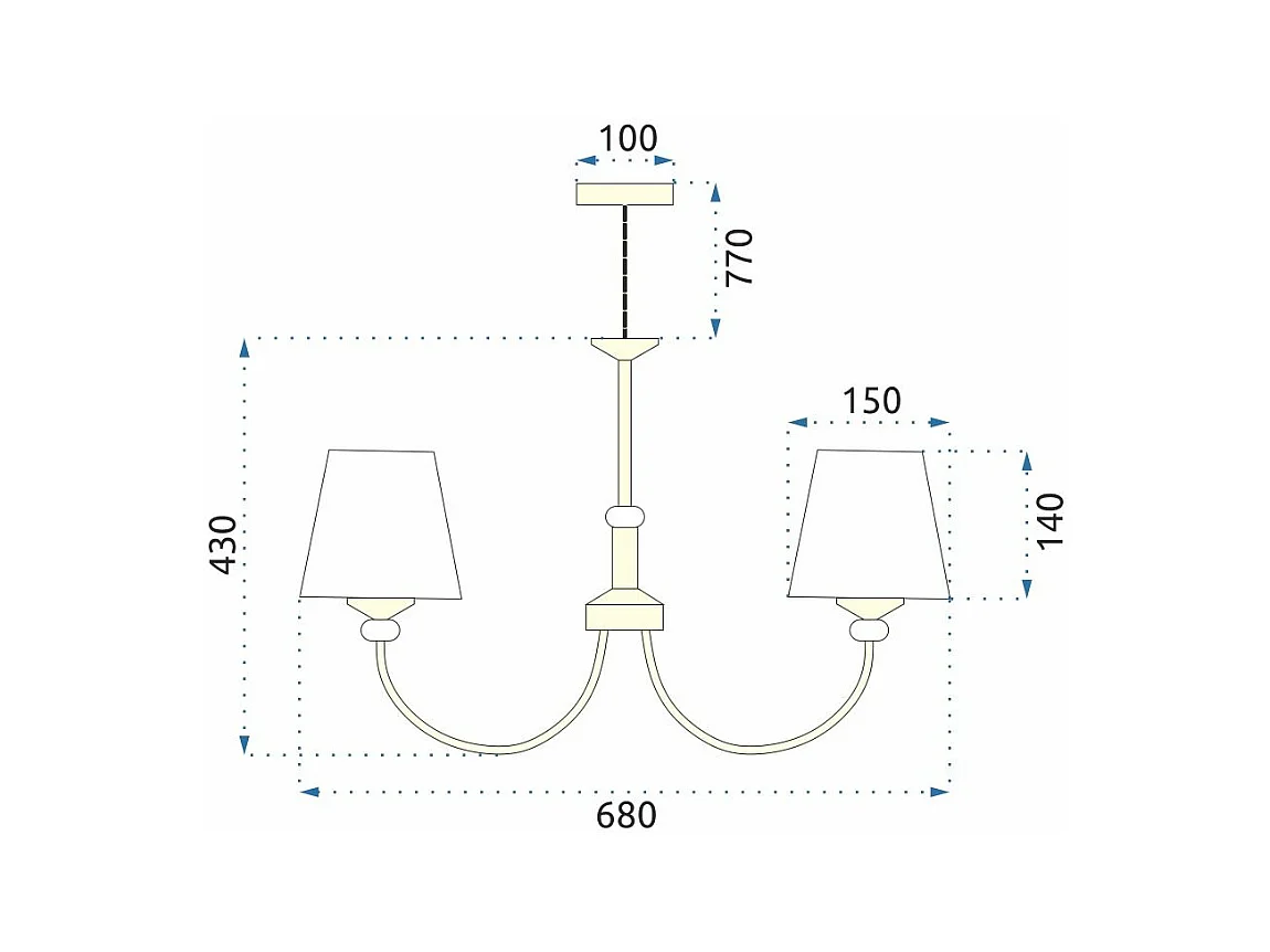 Lampada Toolight App1014-5Cp Gold