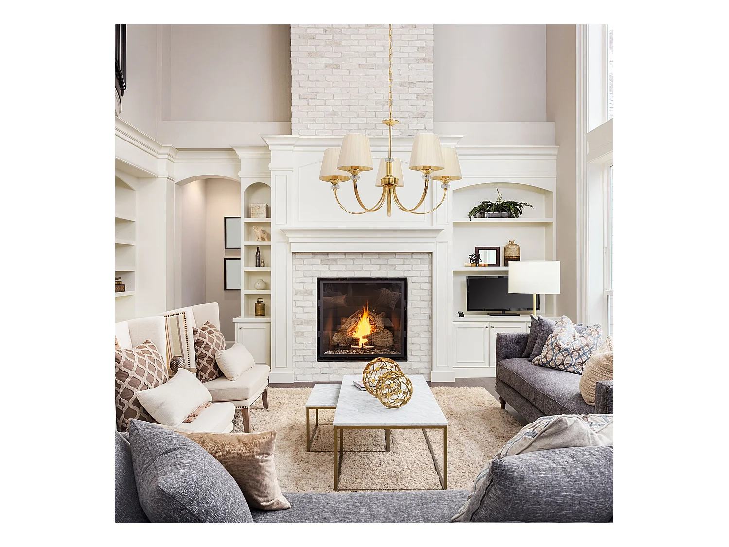 Lampe Suspendue Toolight App1014-5Cp Gold