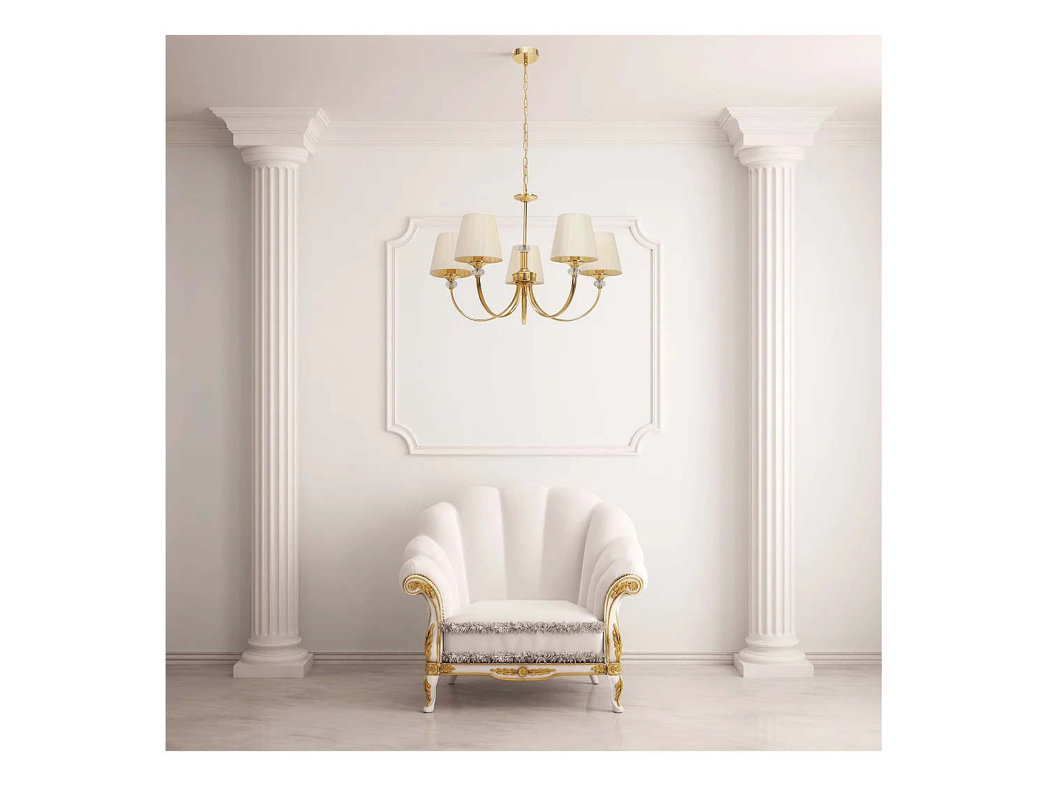 Lampe Suspendue Toolight App1014-5Cp Gold