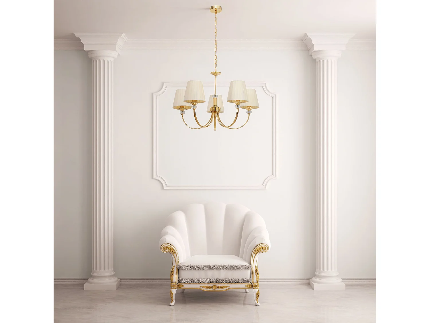 Lampe Suspendue Toolight App1014-5Cp Gold