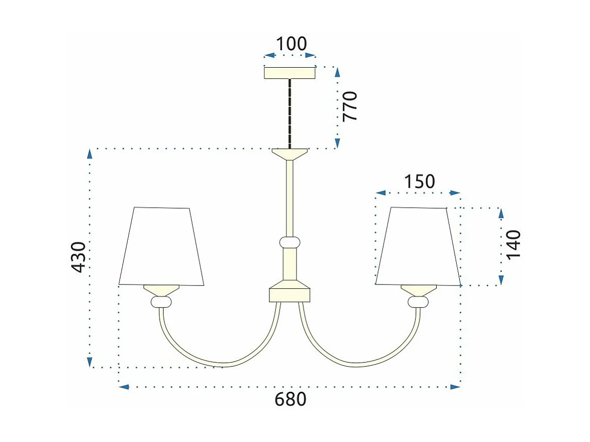 Lampe Suspendue Toolight App1014-5Cp Gold