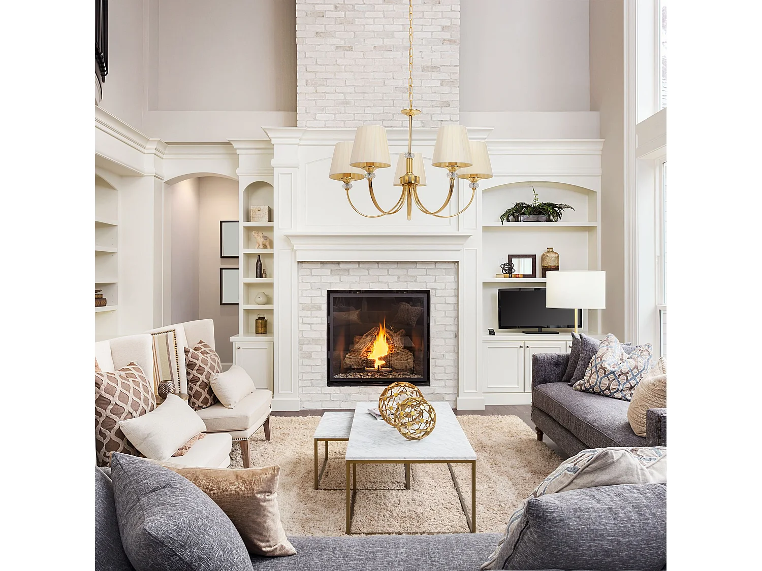 Hanglamp Toolight App1014-5Cp Gold