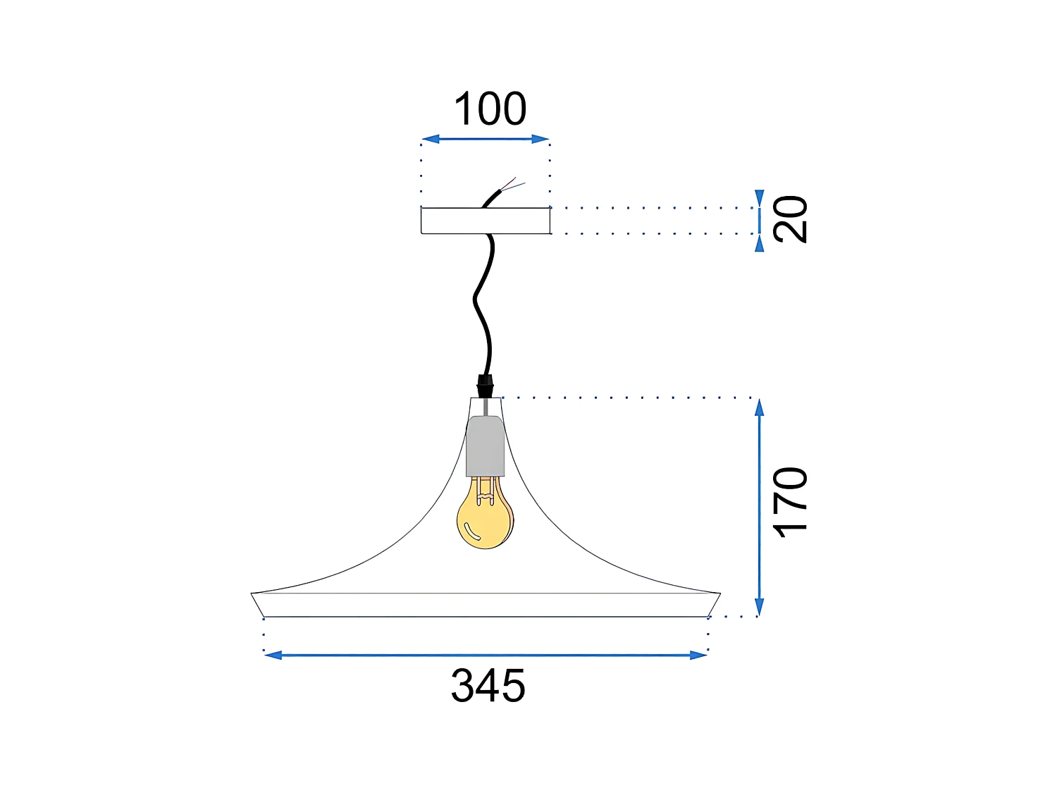 Lampe Suspendue Toolight App609-1C Costa C Black