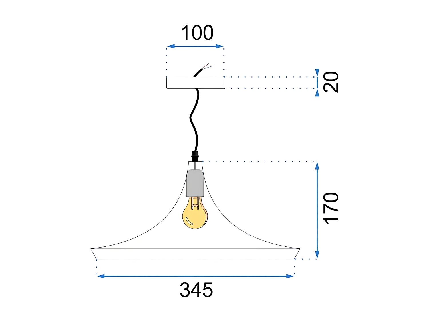 Lampe Suspendue Toolight App609-1C Costa C Black