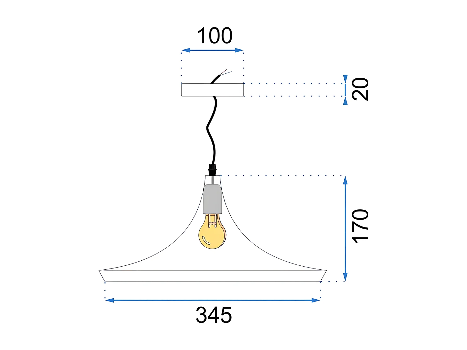 Hanglamp Toolight App609-1C Costa C Black