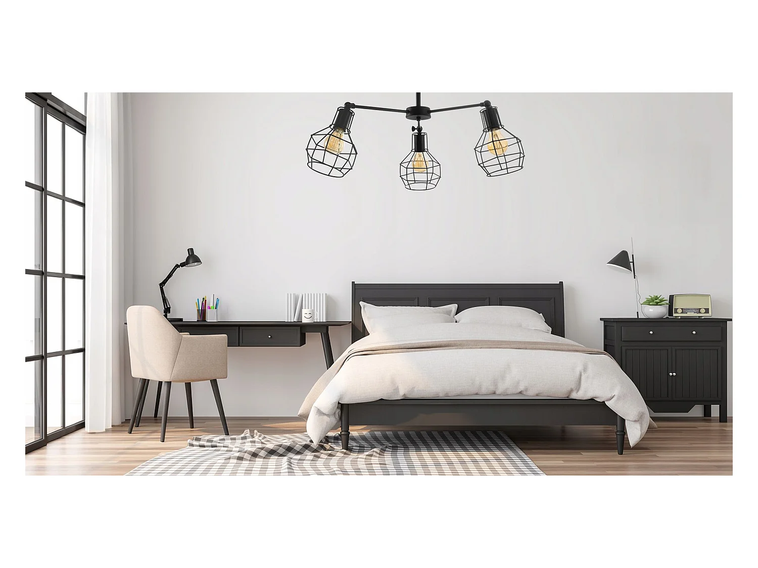 Lampe Suspendue Toolight App734-3C Black