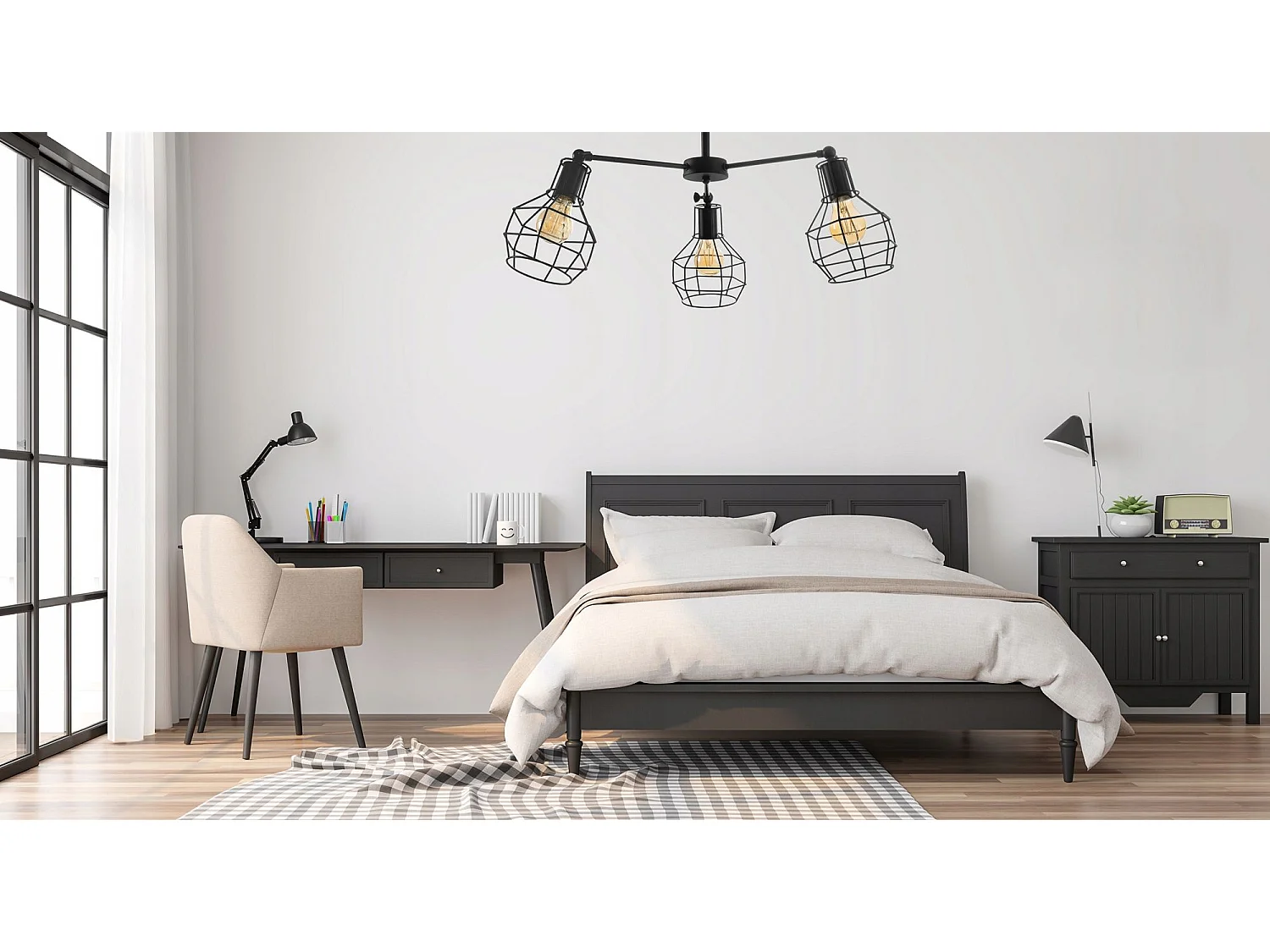 Lampe Suspendue Toolight App734-3C Black
