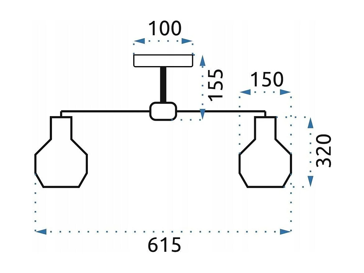 Lampe Suspendue Toolight App734-3C Black