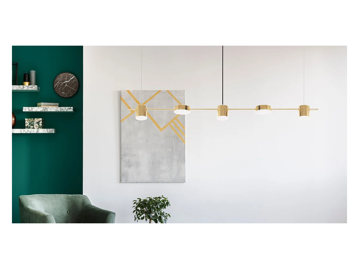 Hanglamp Toolight Led App929-5Cp Gold