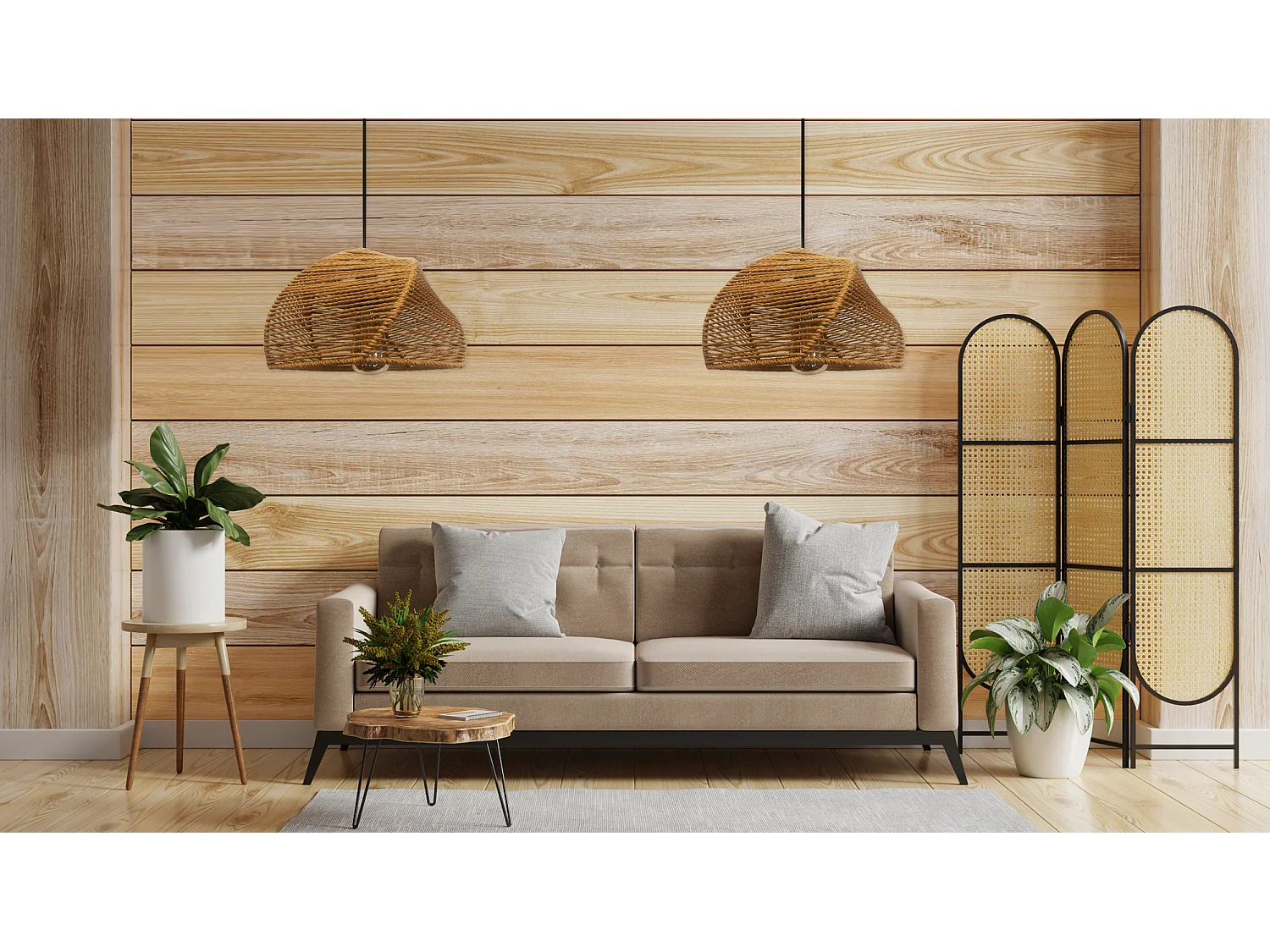 Lámpara Toolight App1316-1Cp Boho Brown