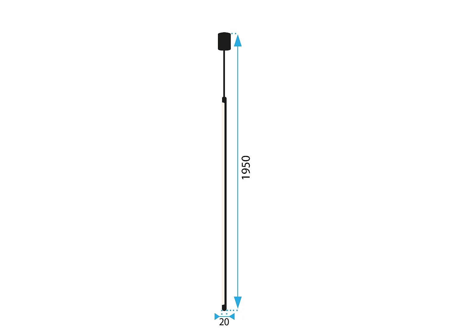 Lampada Toolight Led App1413-C 100Cm Black
