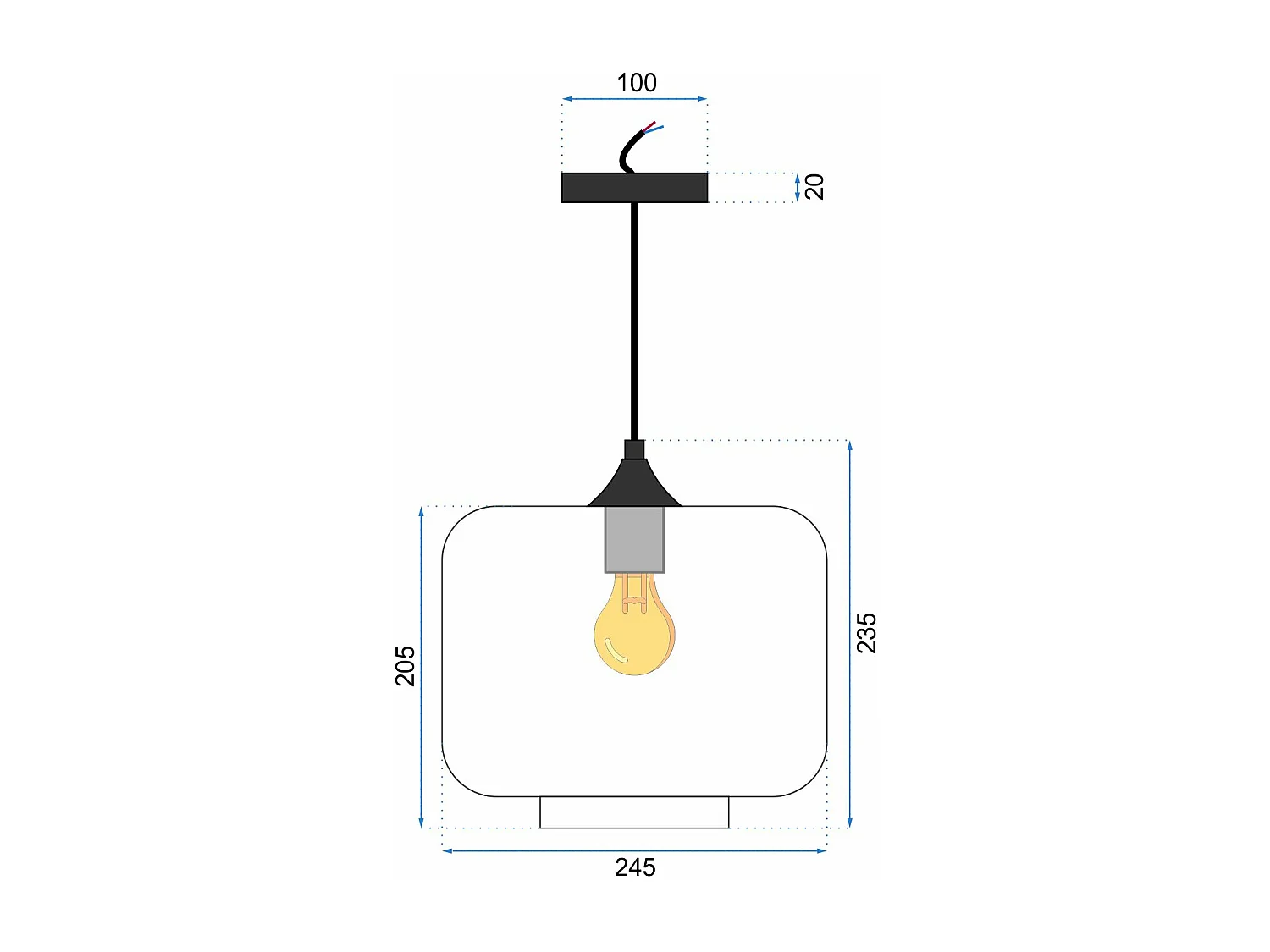 Lampe Suspendue Toolight App312-1Cp Black