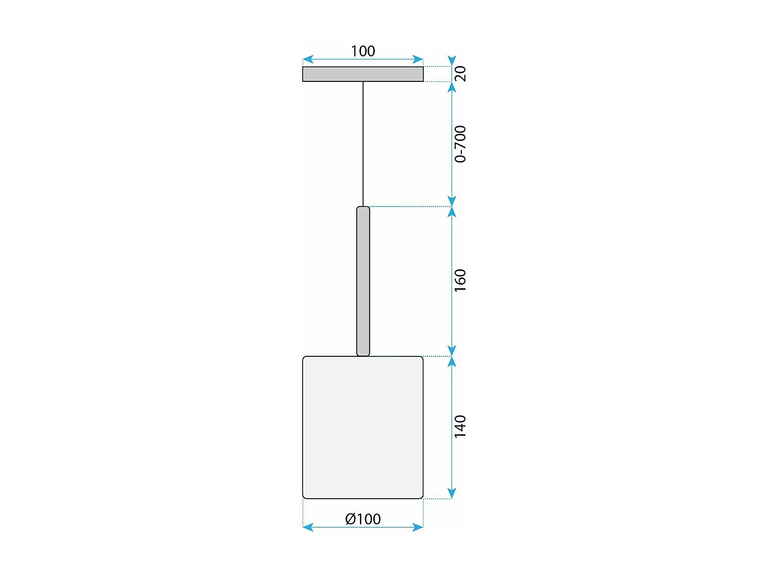 Lampe Suspendue Toolight App1702-1Cp B Grey