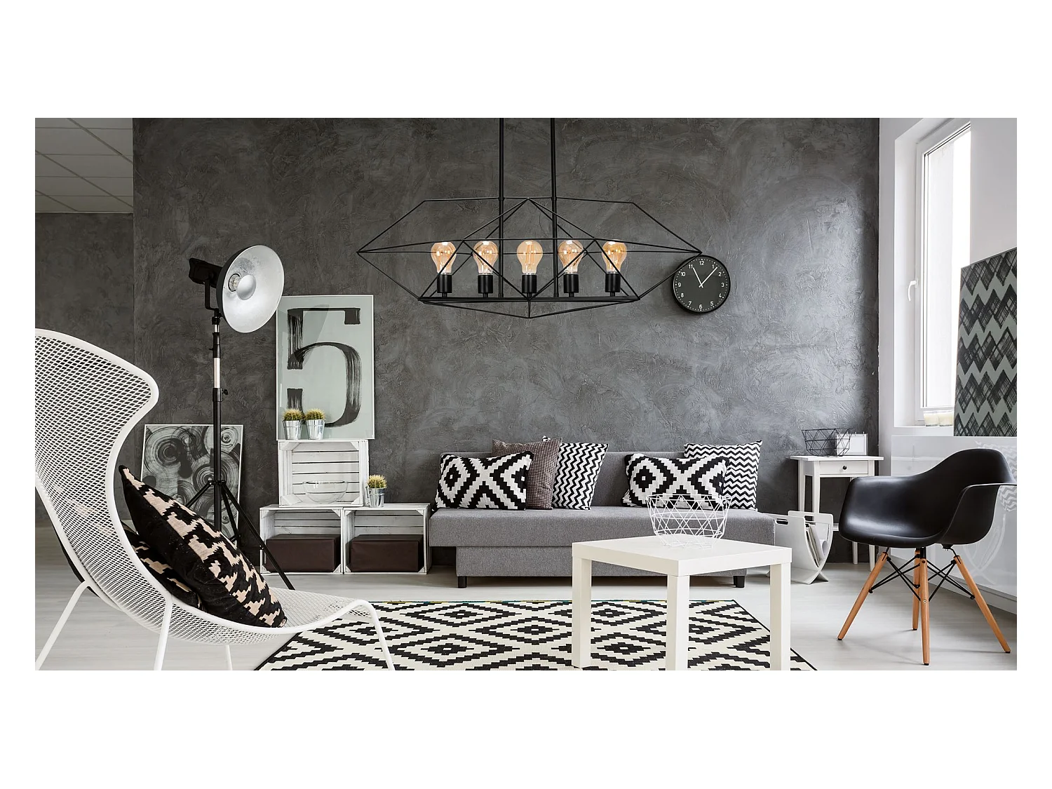 Lampe Suspendue Toolight App1037-5Cp Black