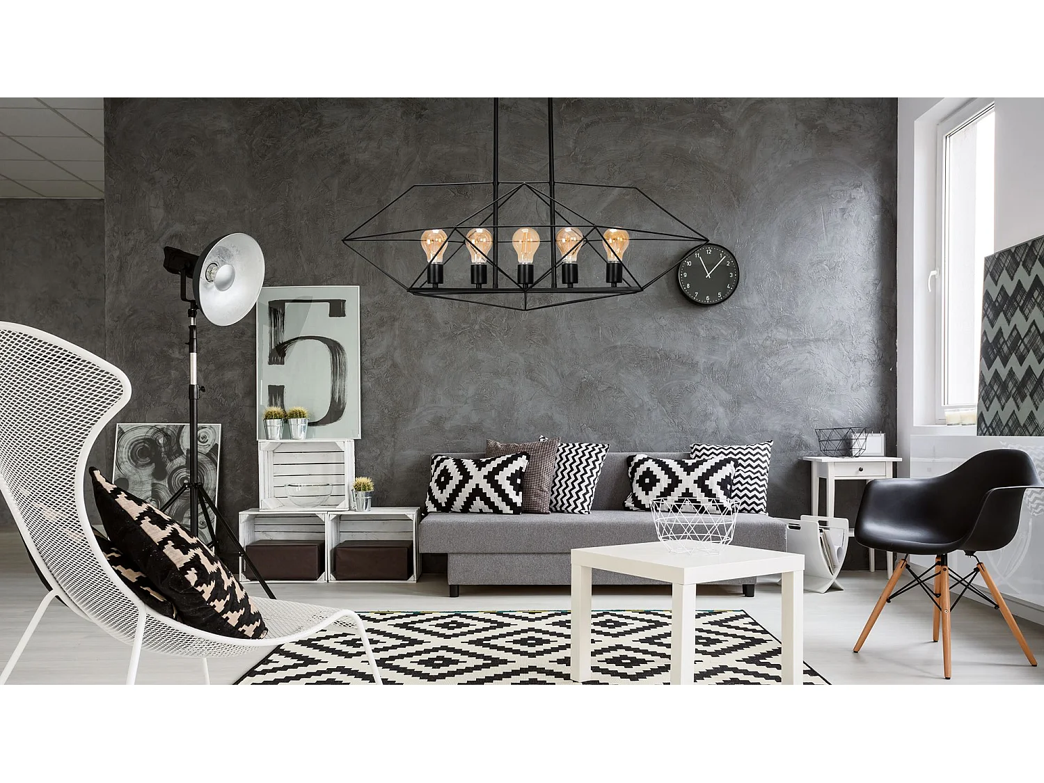 Lampe Suspendue Toolight App1037-5Cp Black