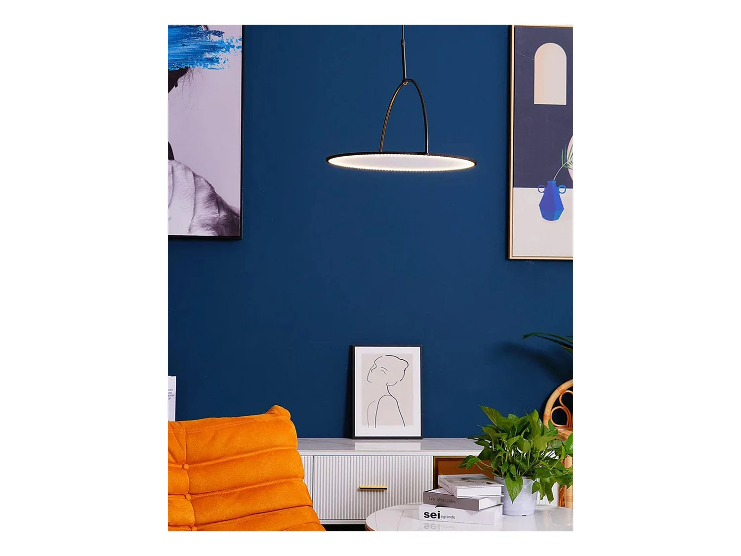 Lampe Suspendue Toolight Led App1426-C 35Cm Black