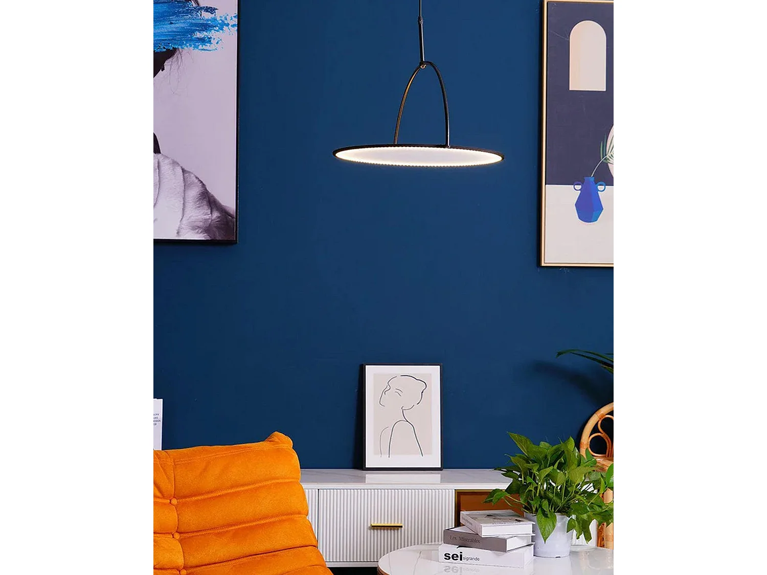 Toolight pendant ceiling lamp LED APP1426-C 35CM Black