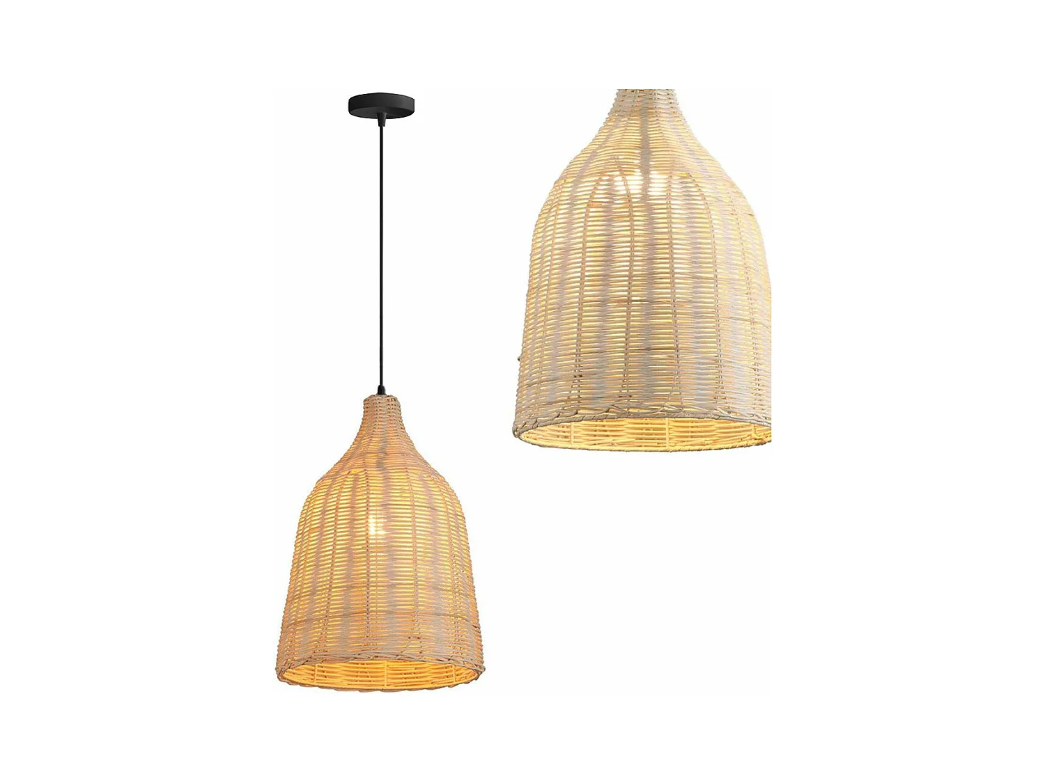 Lampe Suspendue Toolight App1646-1Cp Boho Beige