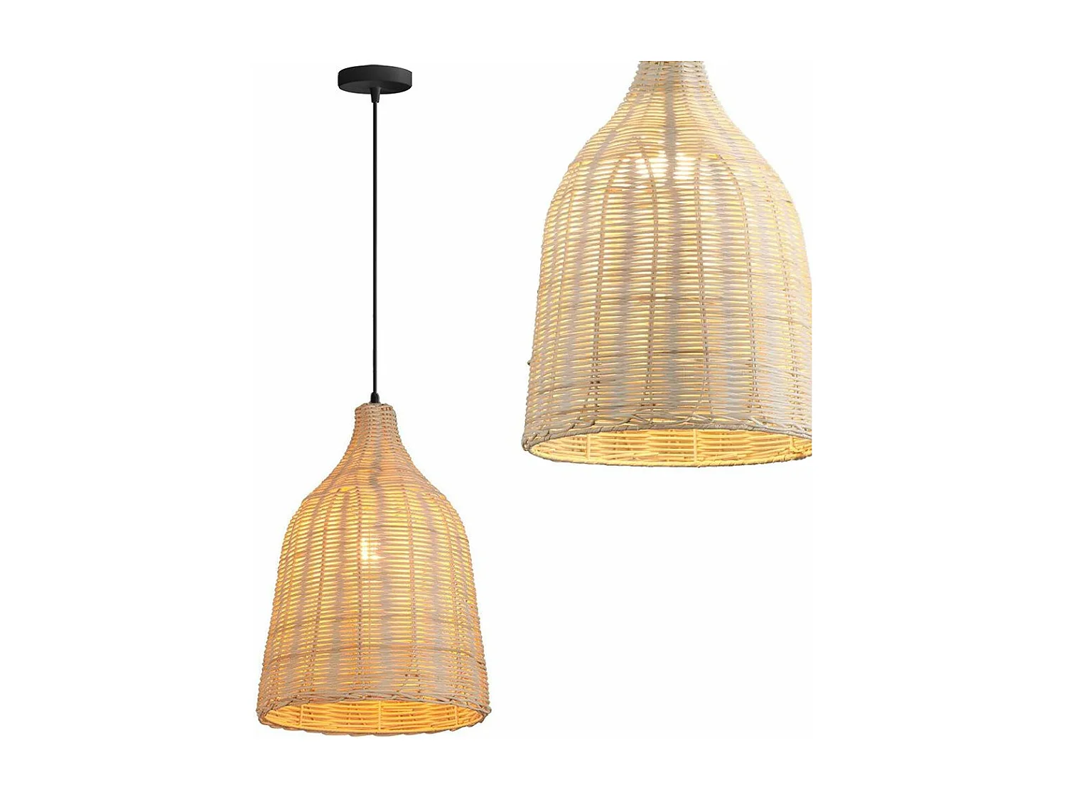 Lampe Suspendue Toolight App1646-1Cp Boho Beige