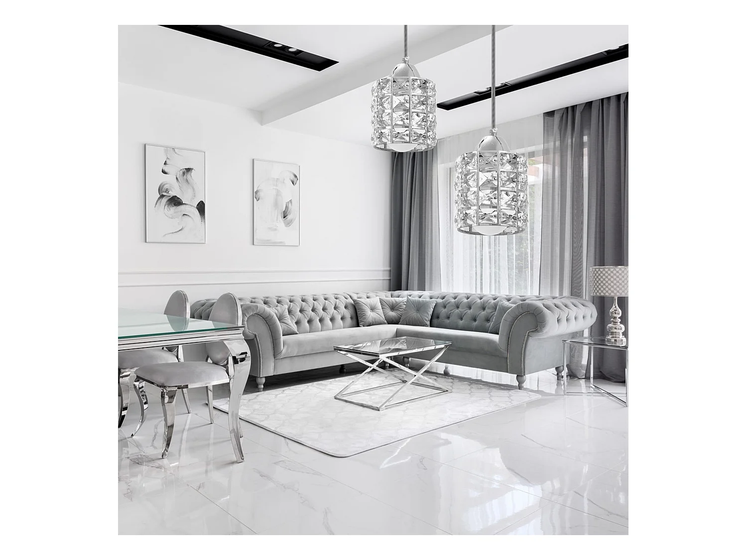 Lampe Suspendue Toolight App727-1Cp Chrome