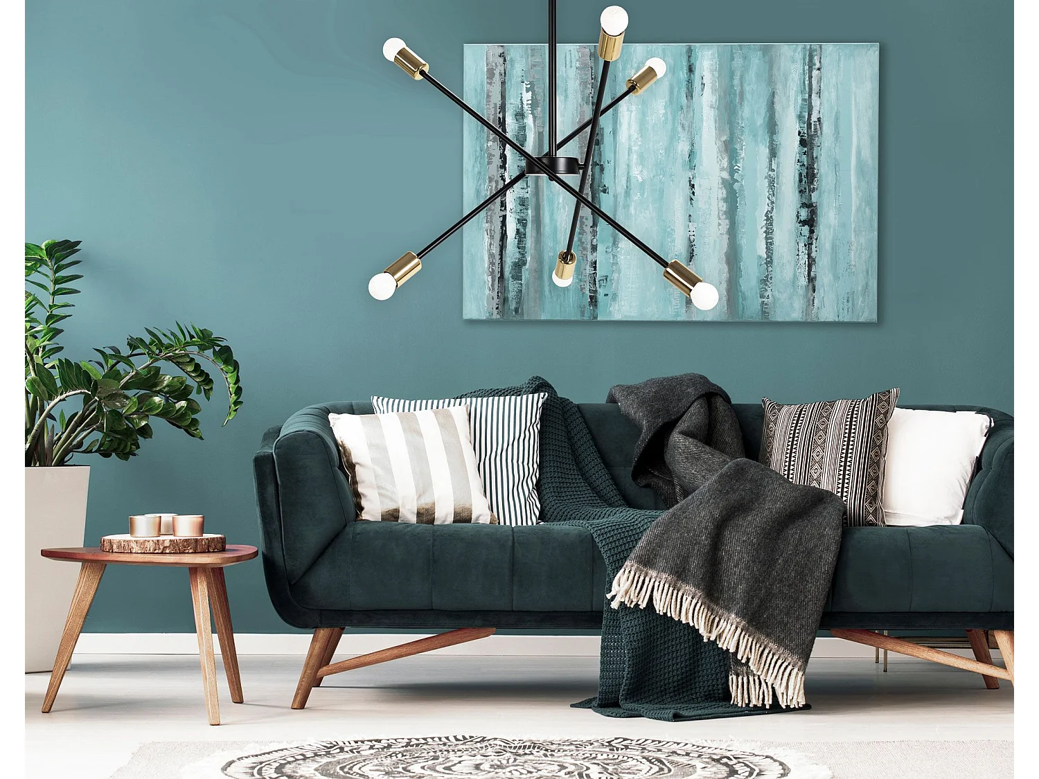 Lampe Suspendue Toolight App1116-6Cp Black